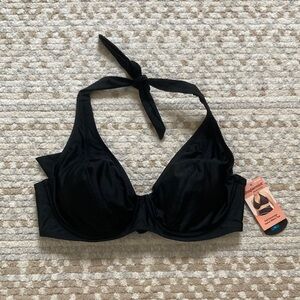 NWT Shapermint Essentials Full Coverage Halter Bikini Top - XL